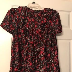 Blouse lace up front